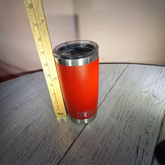 YETI Rambler Brick Red Tumbler 20oz Stainless Steel Mag Slider Lid - Picture 5 of 10